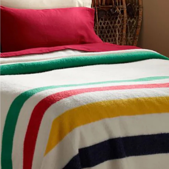 Hudson's Bay CompanyWool Blanket  -  Stripes 8 Point Made In England King - Picture 1 of 6